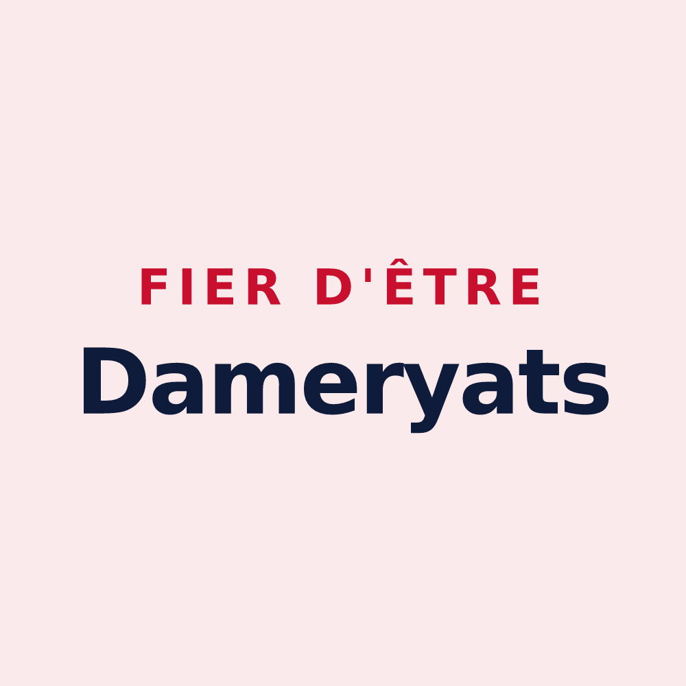 Magnet « Fier d'être Dameryats » — design pour Damery