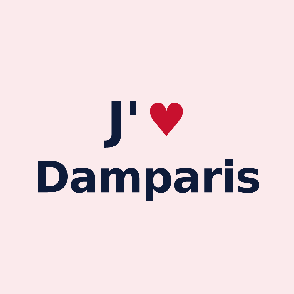 Magnet personnalisé Damparis — design J'aime Damparis