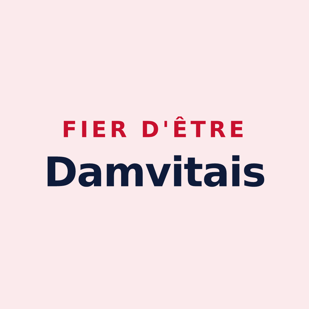 Magnet « Fier d'être Damvitais » — design pour Damvix