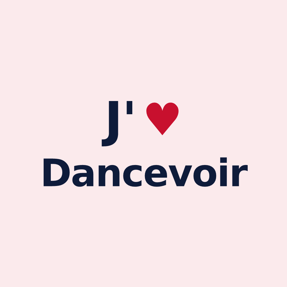 Magnet personnalisé Dancevoir — design J'aime Dancevoir