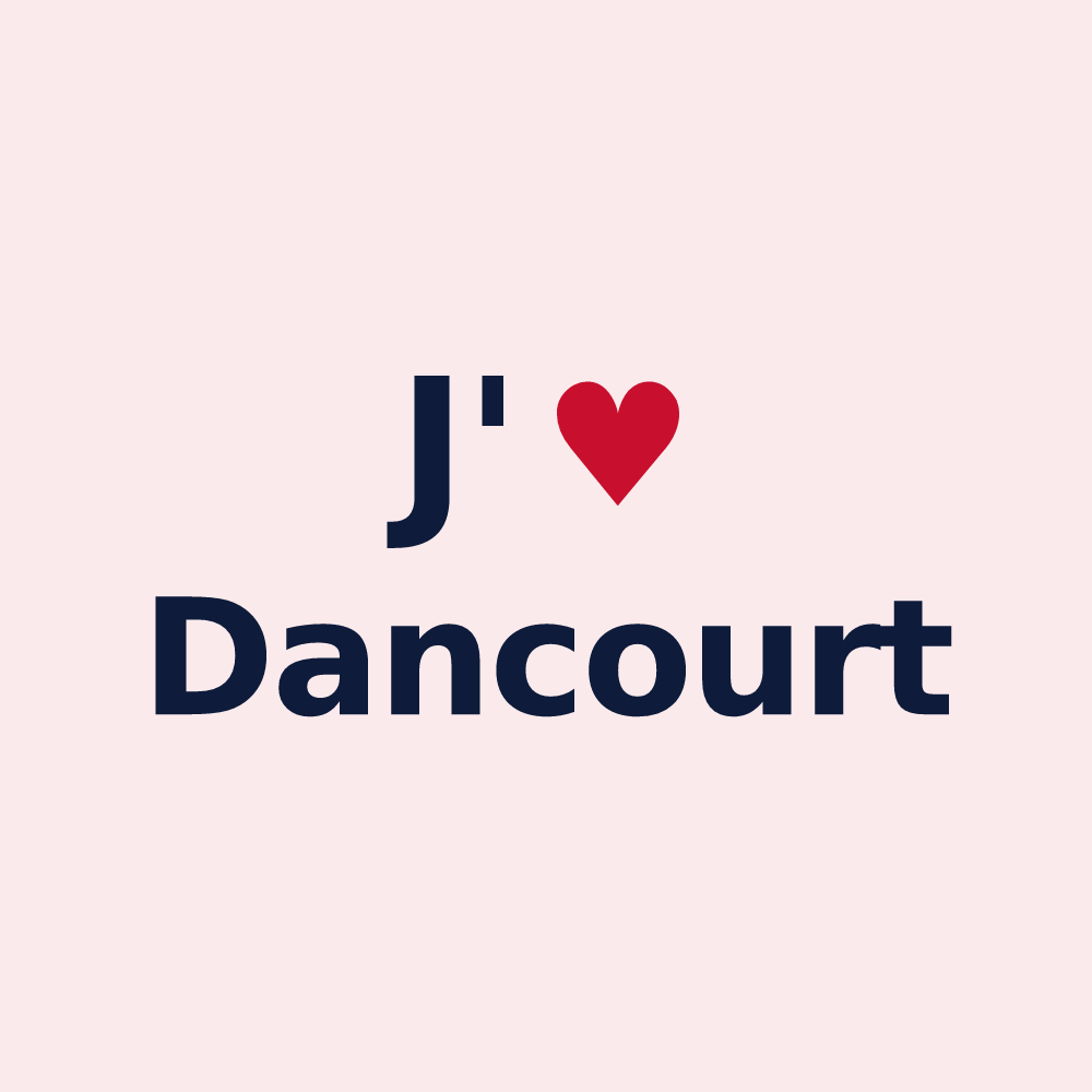 Magnet personnalisé Dancourt — design J'aime Dancourt