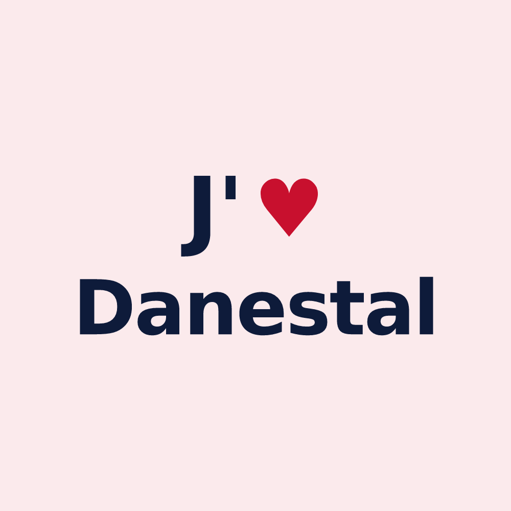 Magnet personnalisé Danestal — design J'aime Danestal