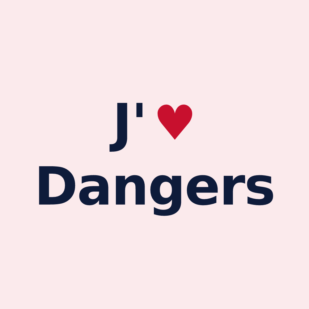 Magnet personnalisé Dangers — design J'aime Dangers