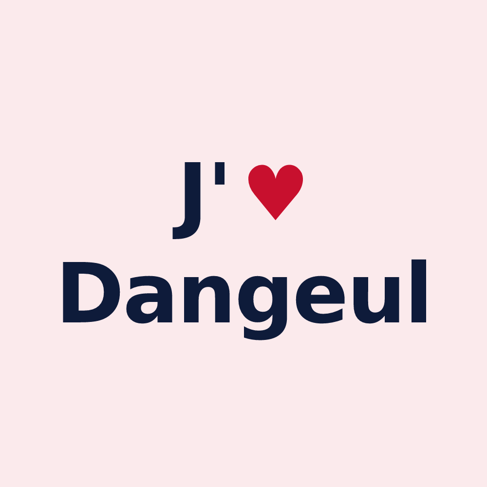 Magnet personnalisé Dangeul — design J'aime Dangeul
