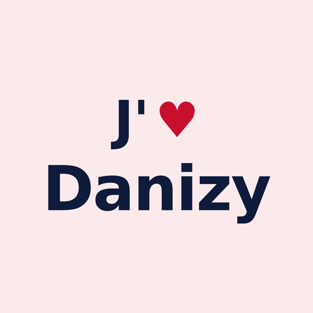Magnet personnalisé Danizy — design J'aime Danizy