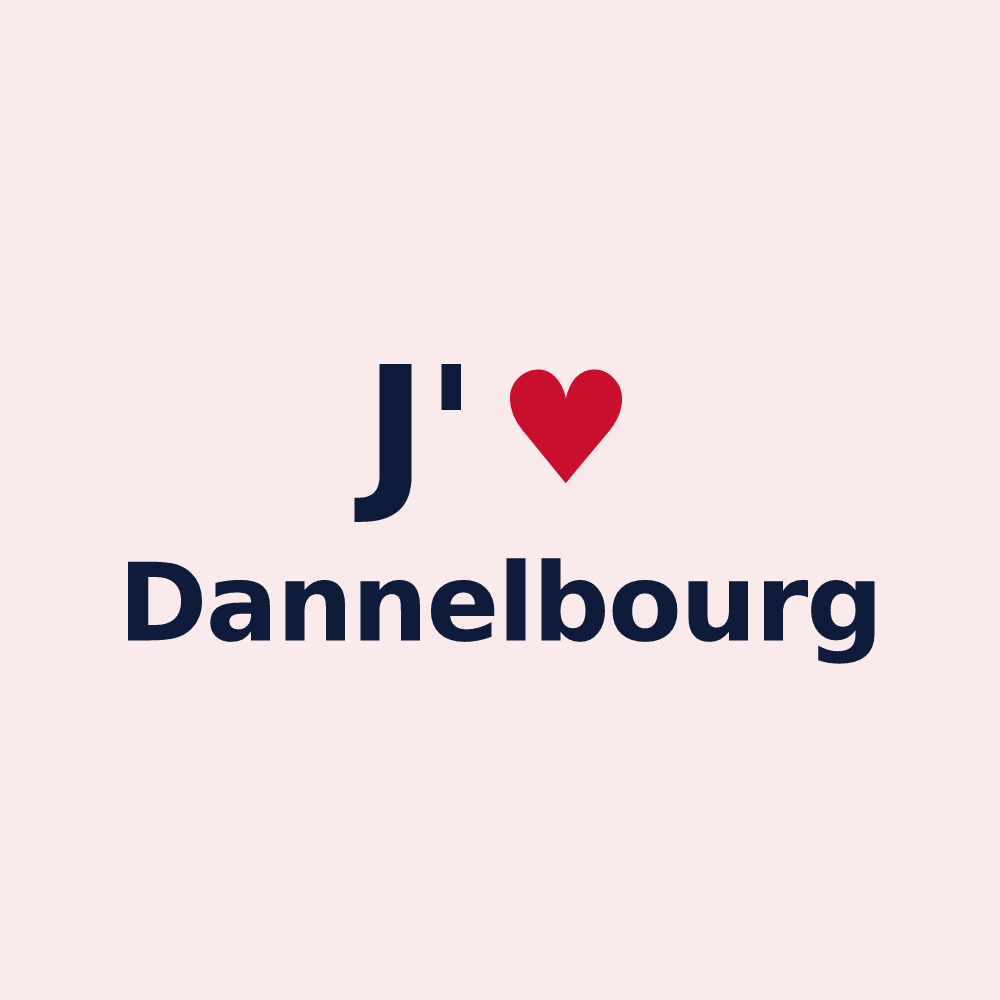 Magnet personnalisé Dannelbourg — design J'aime Dannelbourg