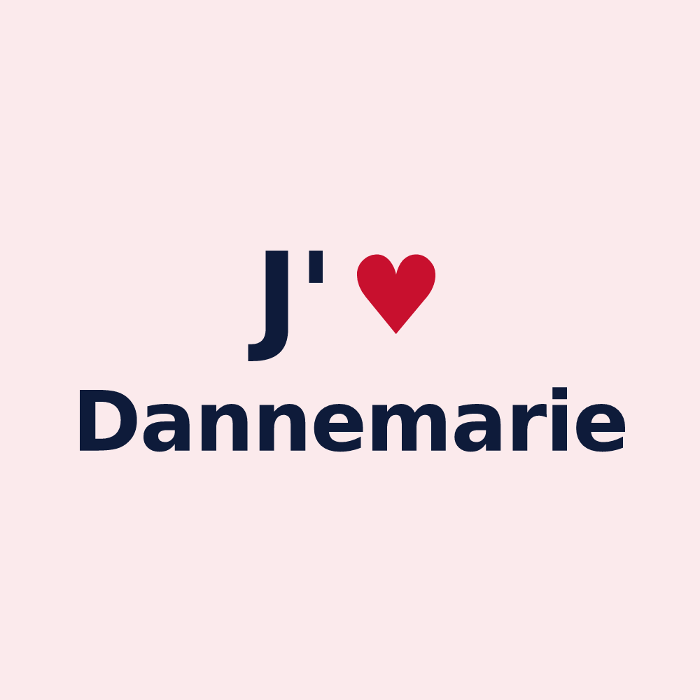 Magnet personnalisé Dannemarie — design J'aime Dannemarie