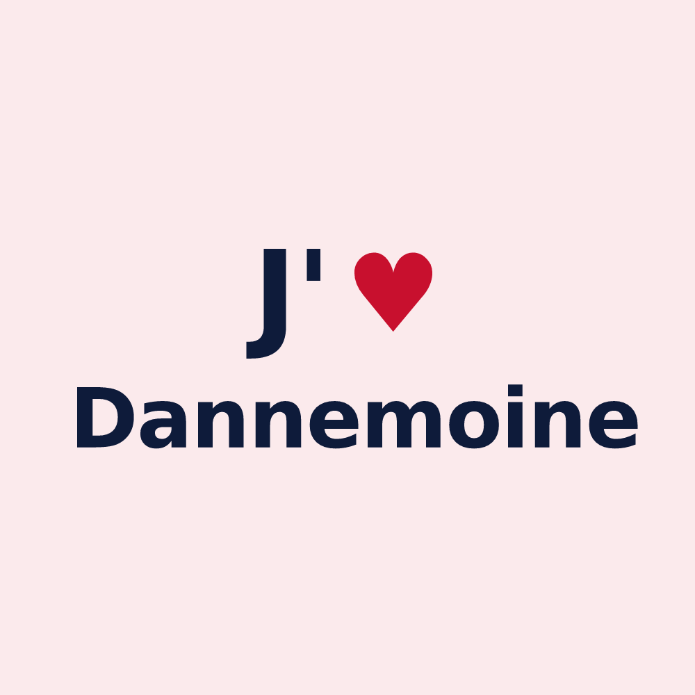 Magnet personnalisé Dannemoine — design J'aime Dannemoine