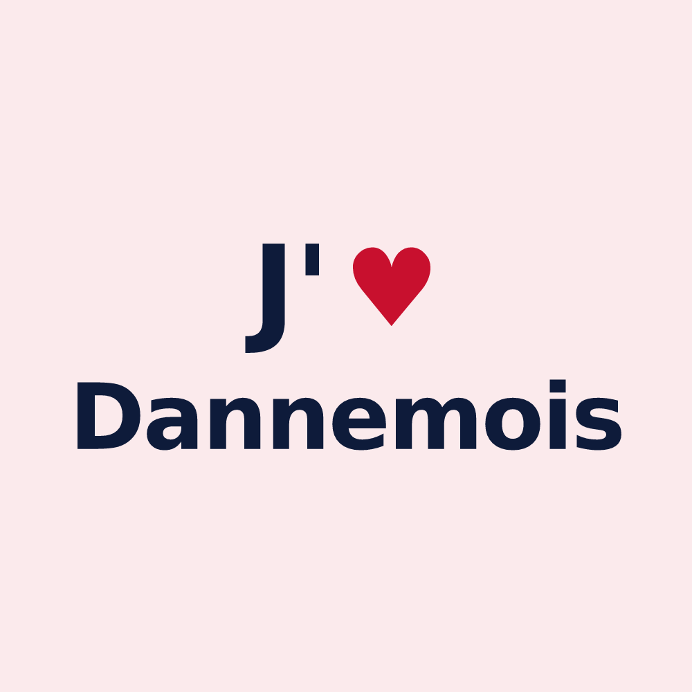 Magnet personnalisé Dannemois — design J'aime Dannemois