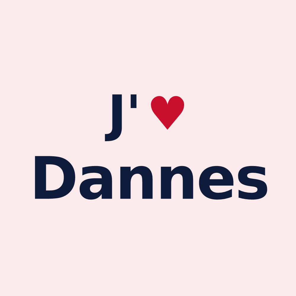 Magnet personnalisé Dannes — design J'aime Dannes