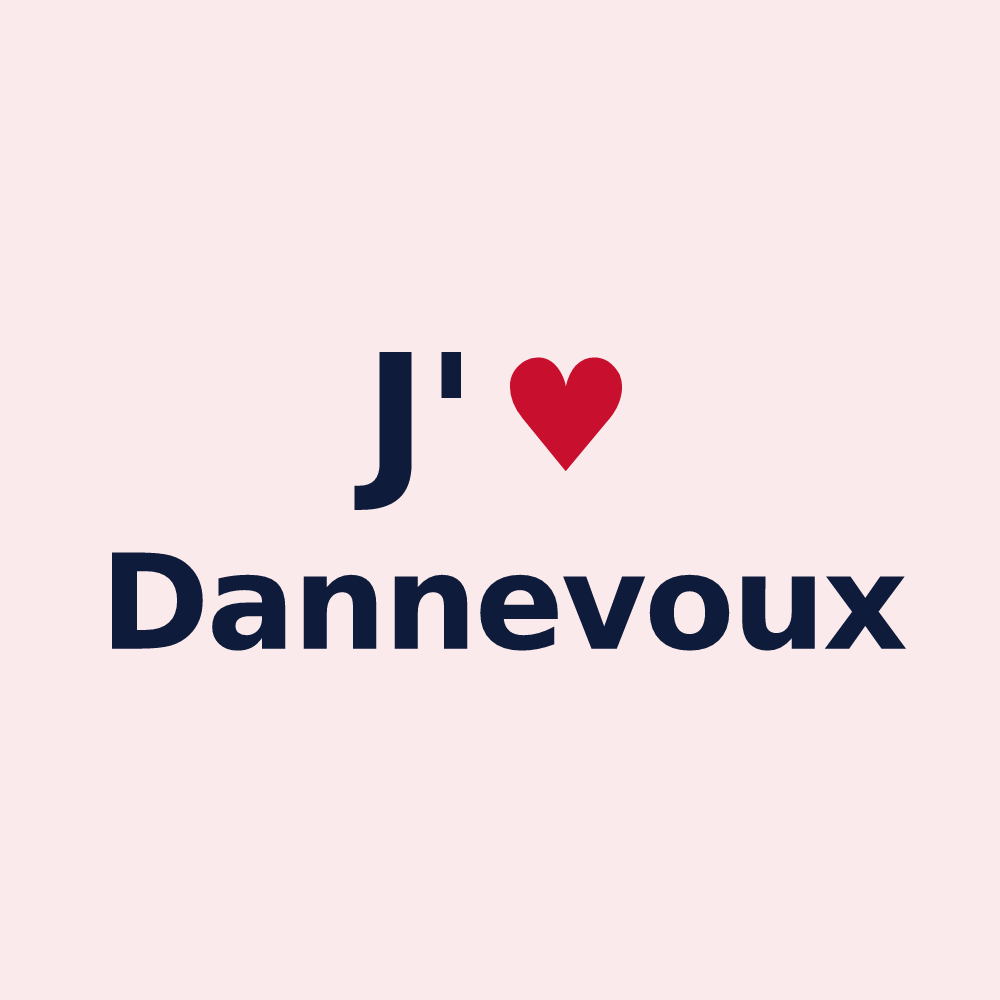 Magnet personnalisé Dannevoux — design J'aime Dannevoux