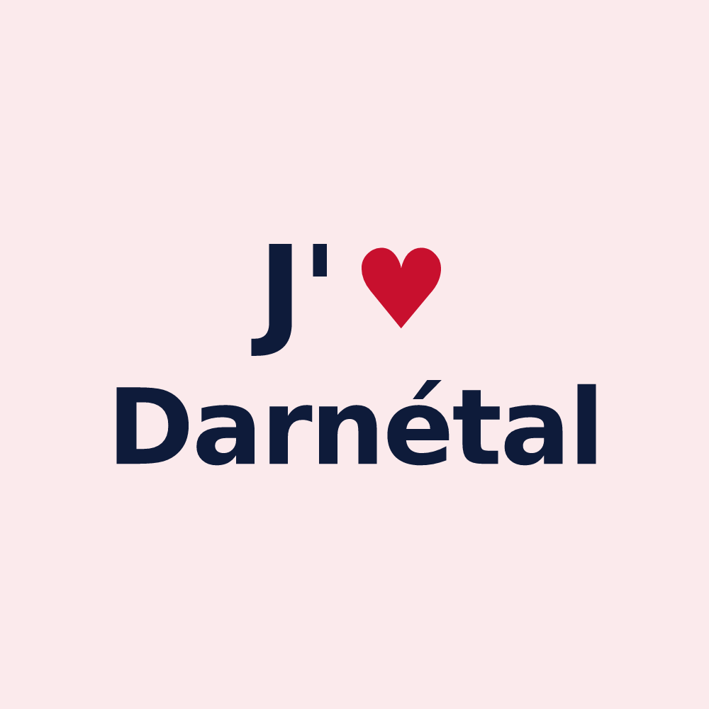 Magnet personnalisé Darnétal — design J'aime Darnétal
