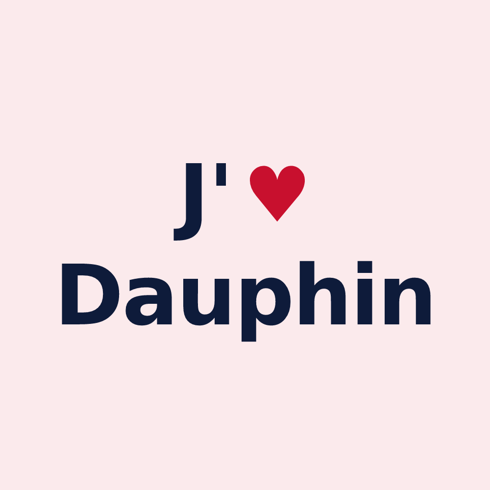 Magnet personnalisé Dauphin — design J'aime Dauphin