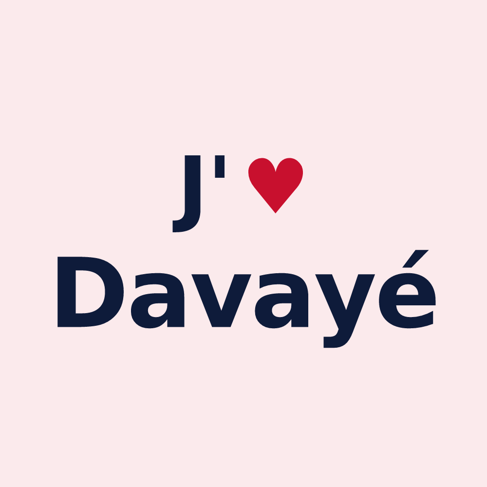 Magnet personnalisé Davayé — design J'aime Davayé
