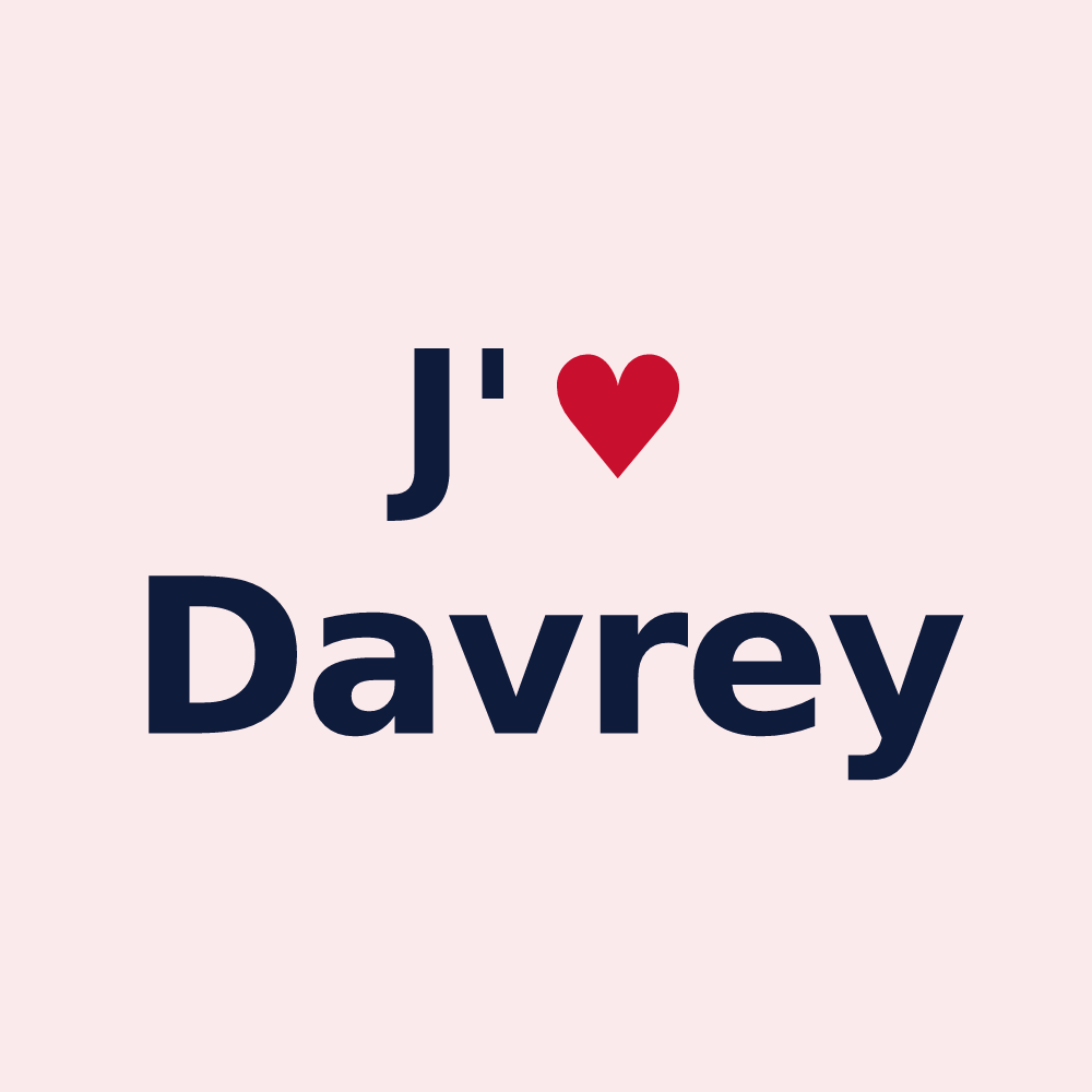 Magnet personnalisé Davrey — design J'aime Davrey