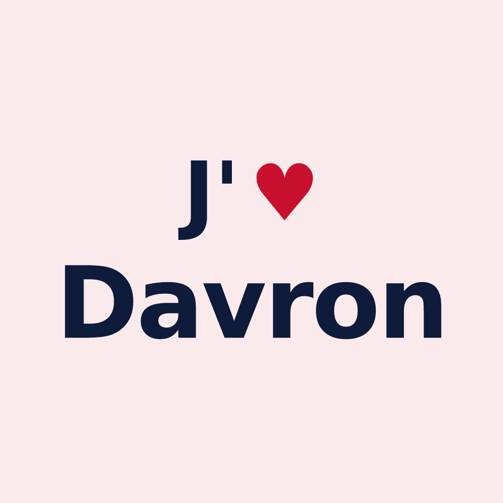 Magnet personnalisé Davron — design J'aime Davron