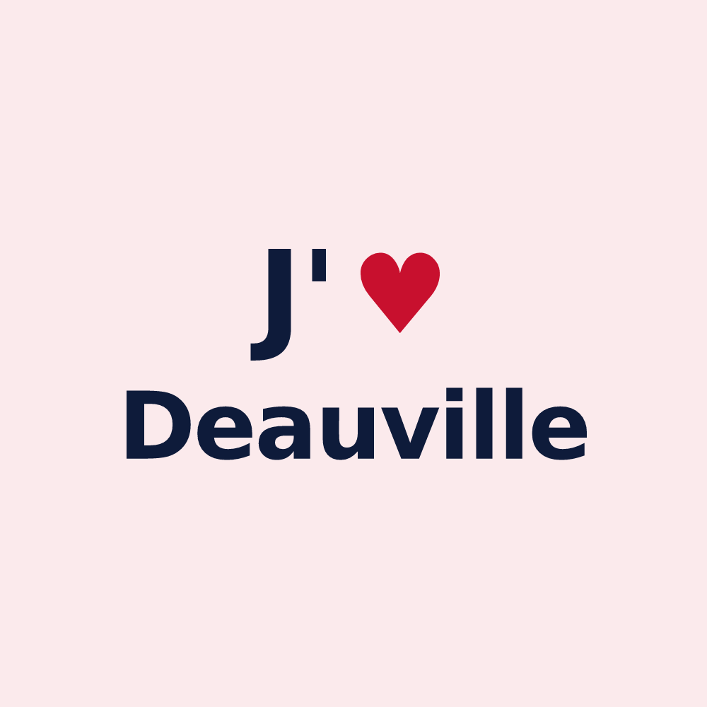 Magnet personnalisé Deauville — design « J'aime Deauville » imprimé sur le magnet
