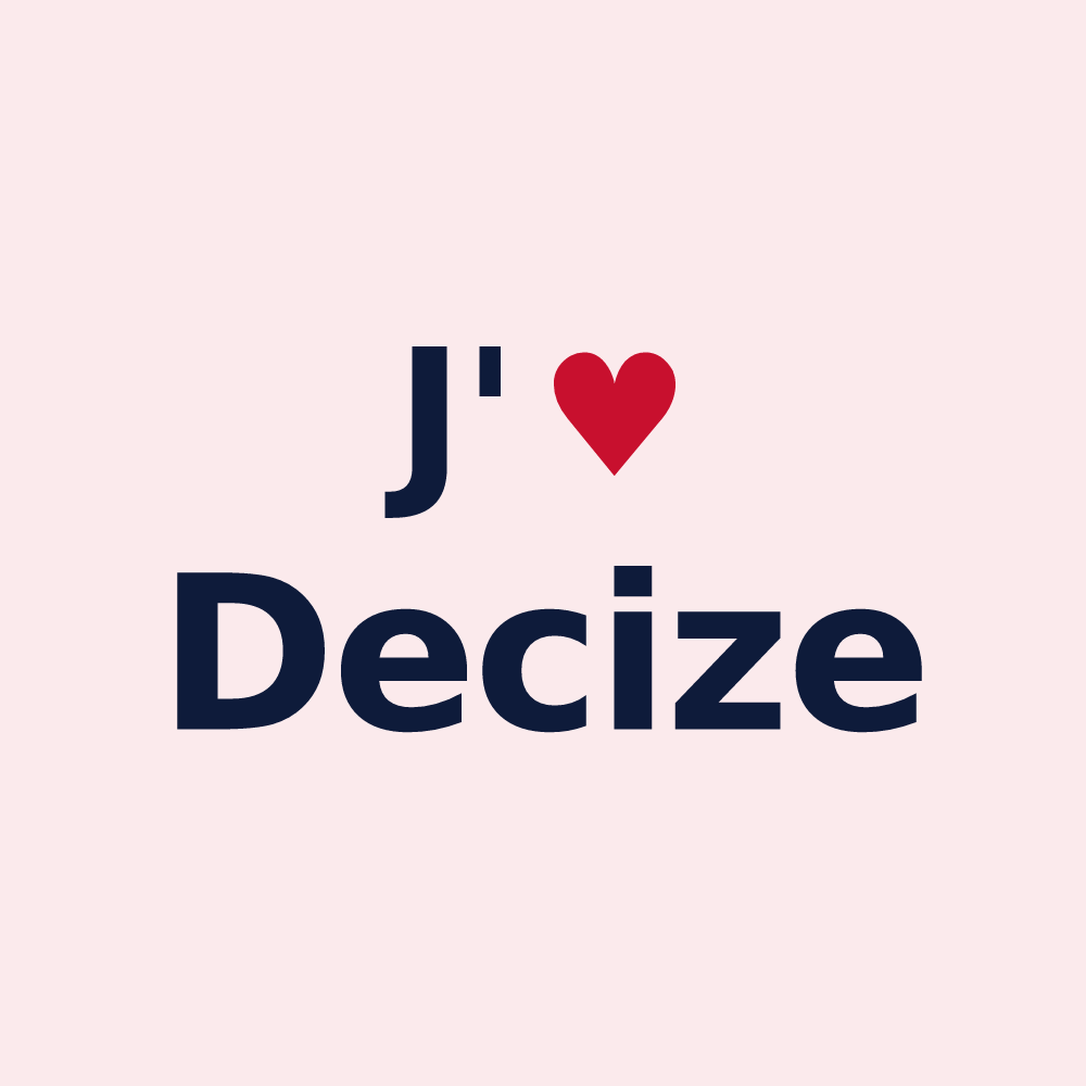 Magnet personnalisé Decize — design J'aime Decize
