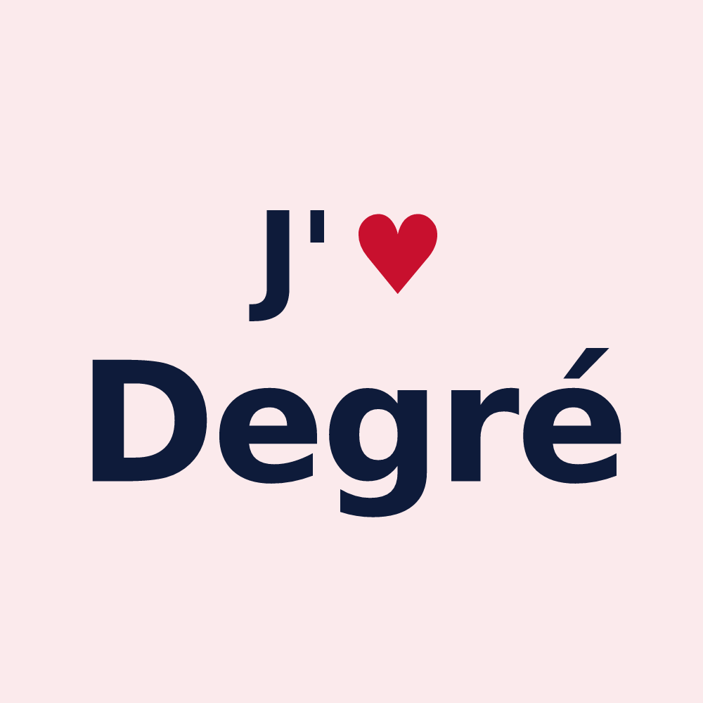 Magnet personnalisé Degré — design J'aime Degré