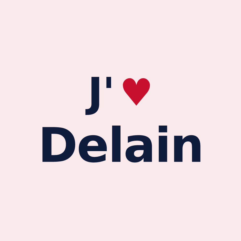 Magnet personnalisé Delain — design J'aime Delain