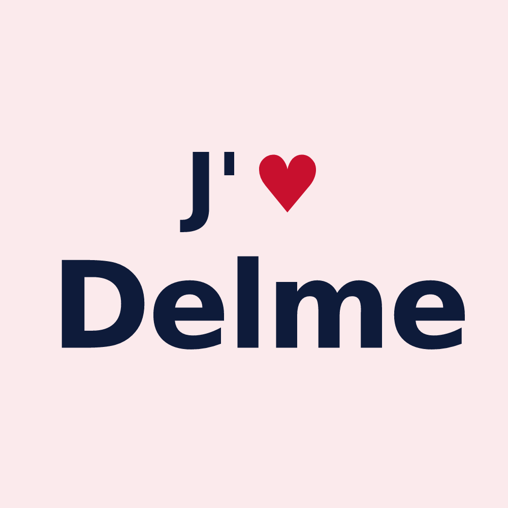 Magnet personnalisé Delme — design J'aime Delme