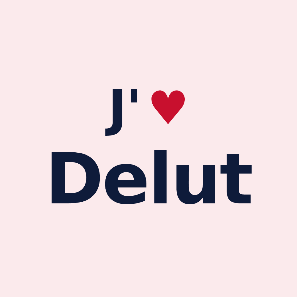 Magnet personnalisé Delut — design J'aime Delut