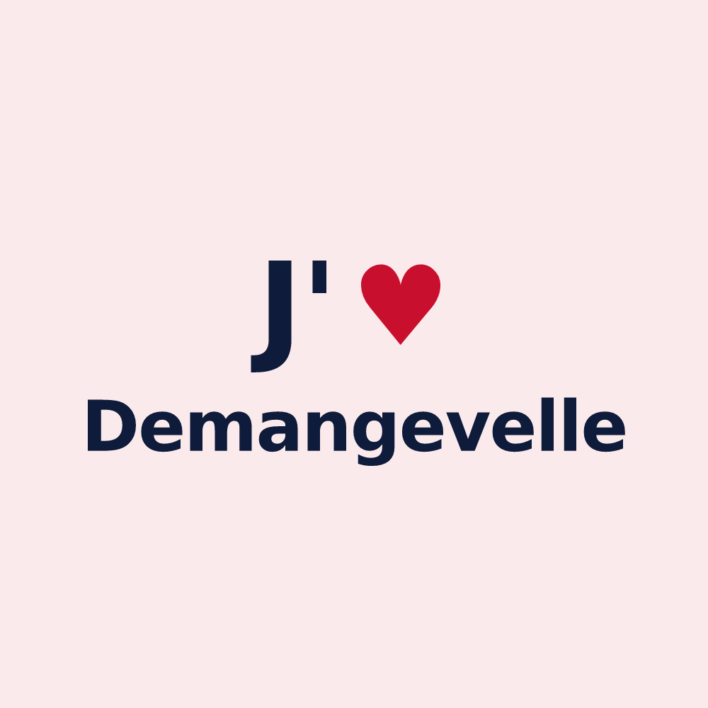 Magnet personnalisé Demangevelle — design J'aime Demangevelle