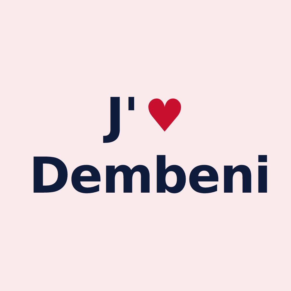 Magnet personnalisé Dembeni — design J'aime Dembeni