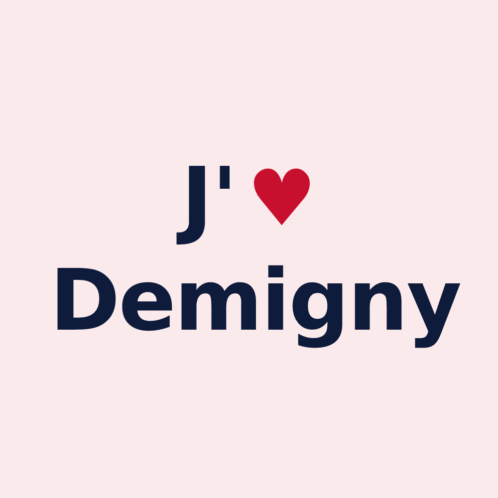 Magnet personnalisé Demigny — design J'aime Demigny