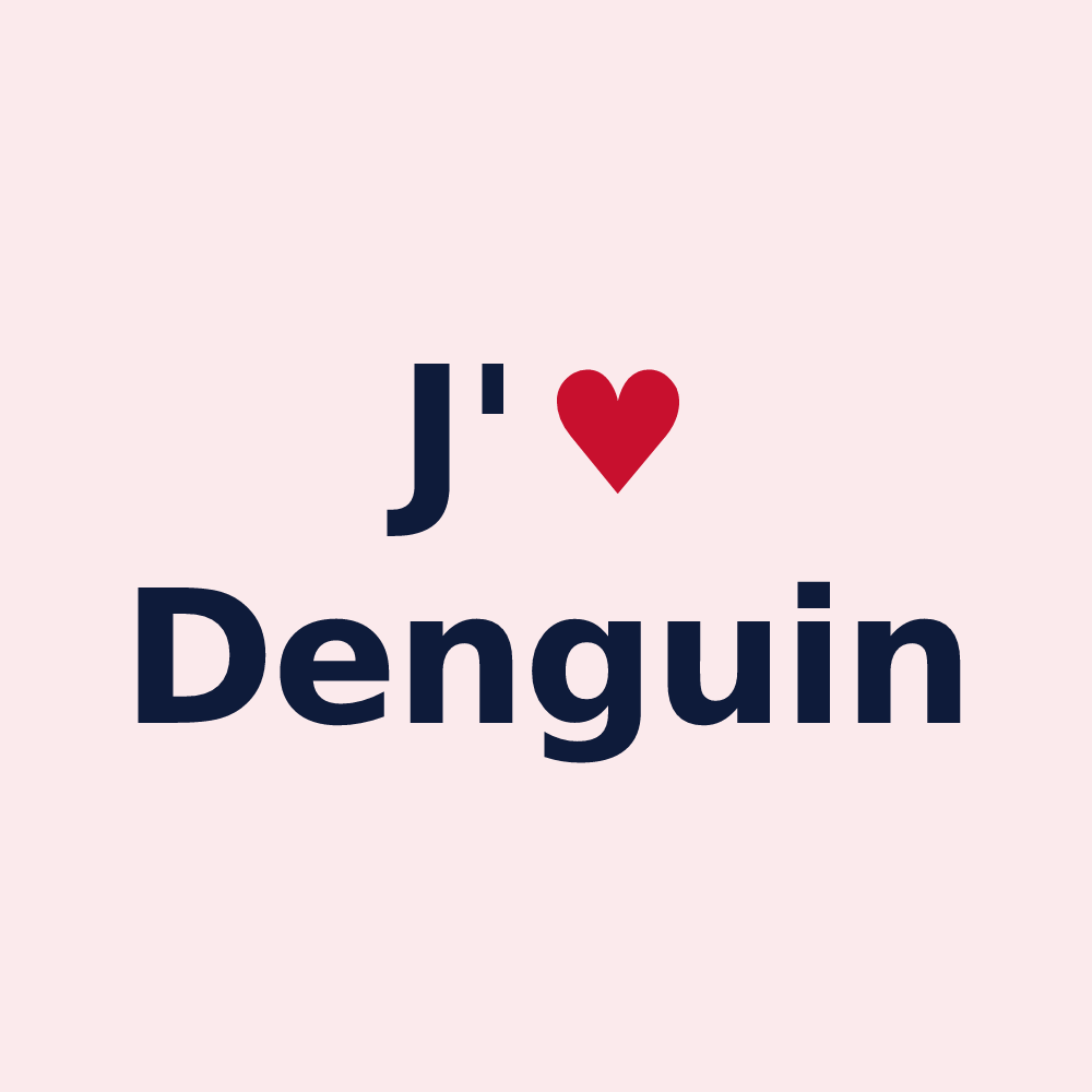 Magnet personnalisé Denguin — design J'aime Denguin