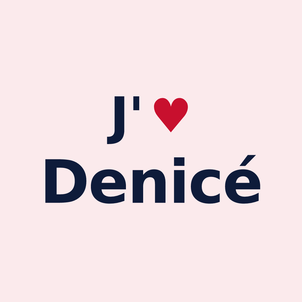 Magnet personnalisé Denicé — design J'aime Denicé