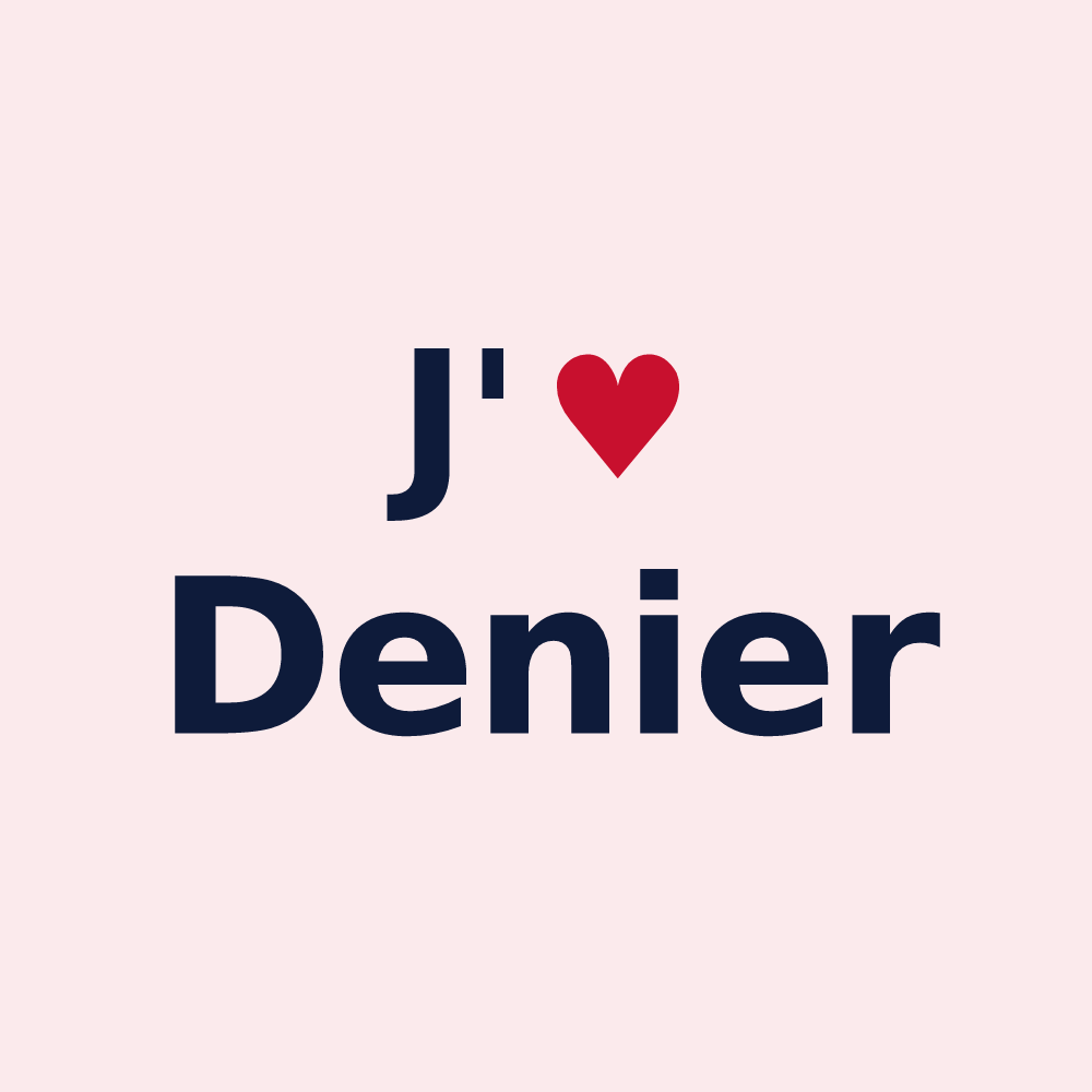 Magnet personnalisé Denier — design J'aime Denier
