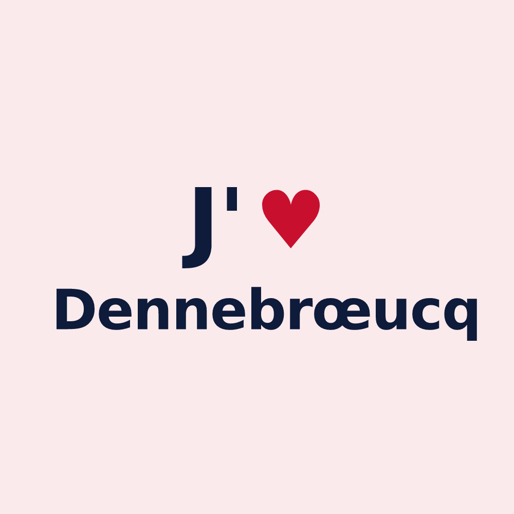 Magnet personnalisé Dennebrœucq — design J'aime Dennebrœucq