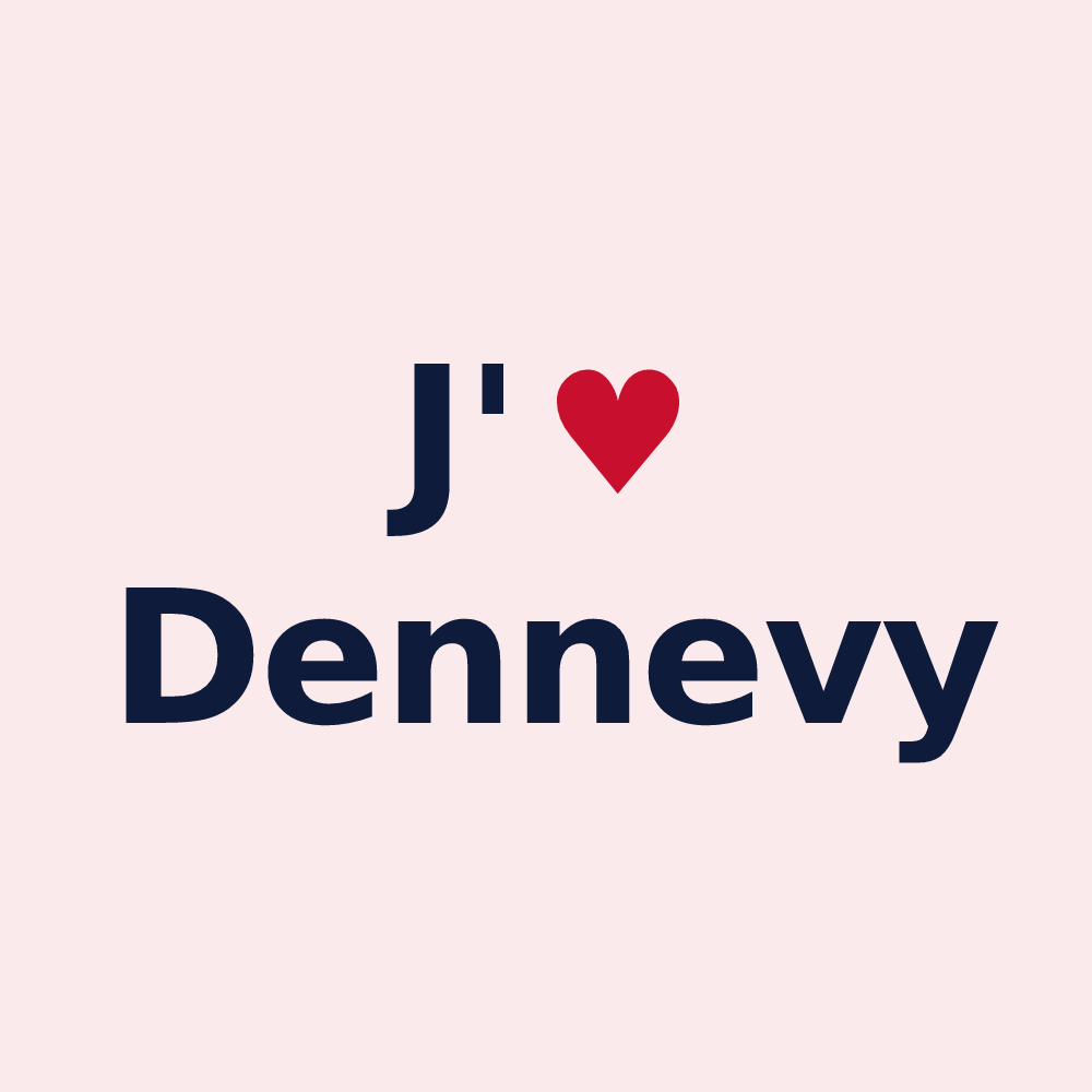 Magnet personnalisé Dennevy — design J'aime Dennevy