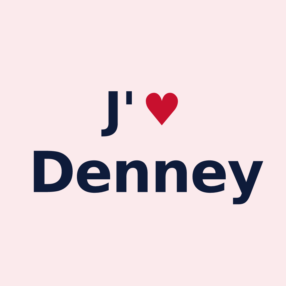 Magnet personnalisé Denney — design J'aime Denney