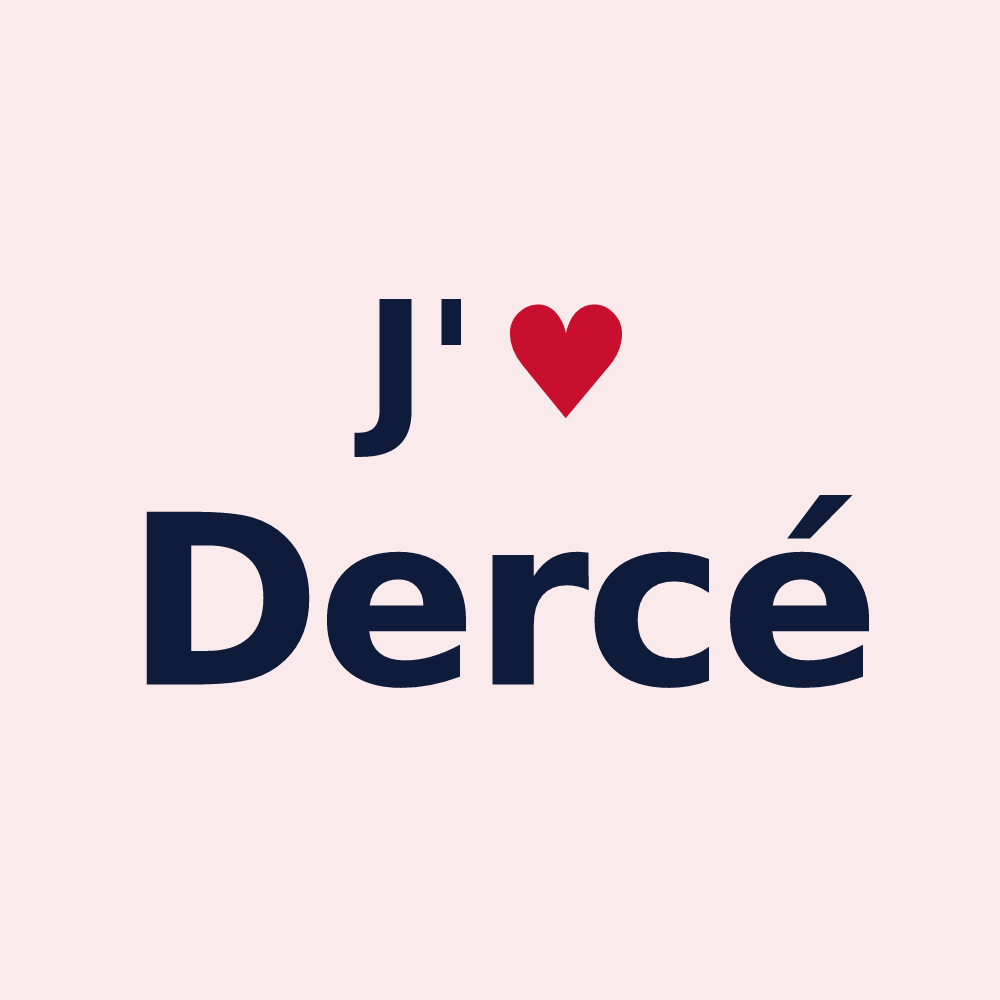 Magnet personnalisé Dercé — design J'aime Dercé
