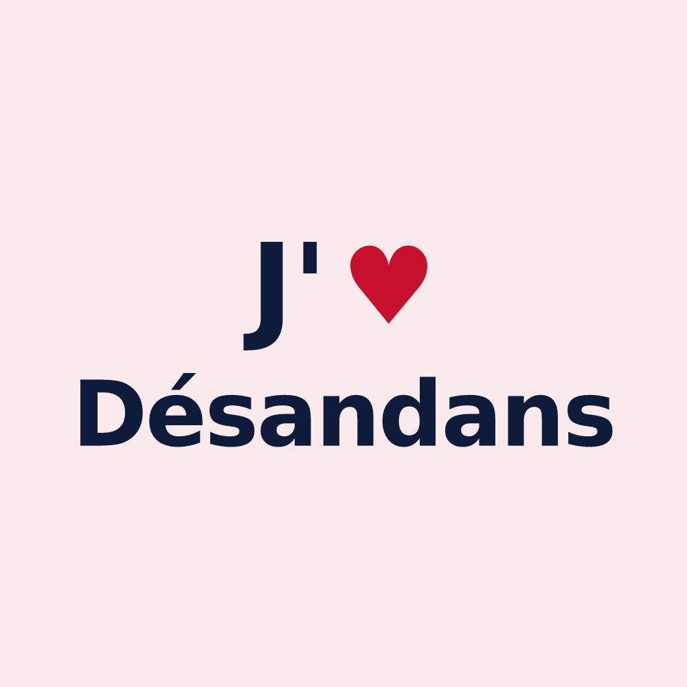 Magnet personnalisé Désandans — design J'aime Désandans