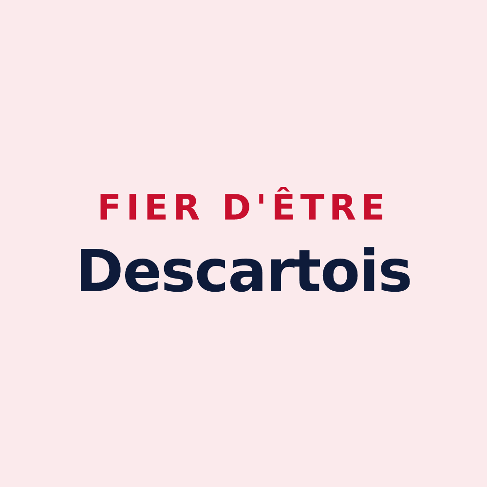 Magnet « Fier d'être Descartois » — design pour Descartes