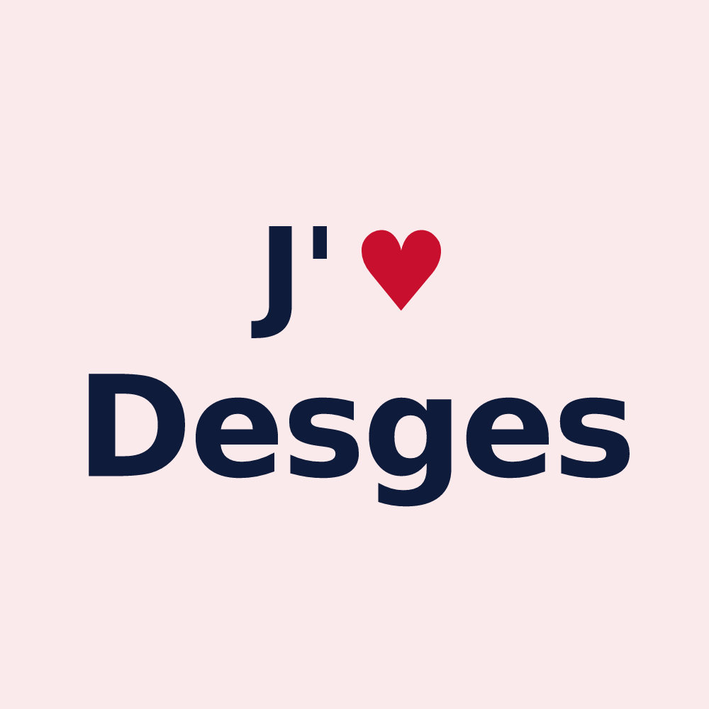 Magnet personnalisé Desges — design J'aime Desges
