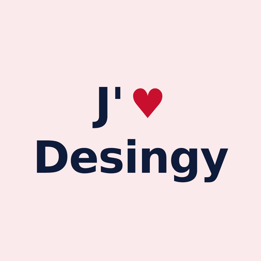 Magnet personnalisé Desingy — design J'aime Desingy