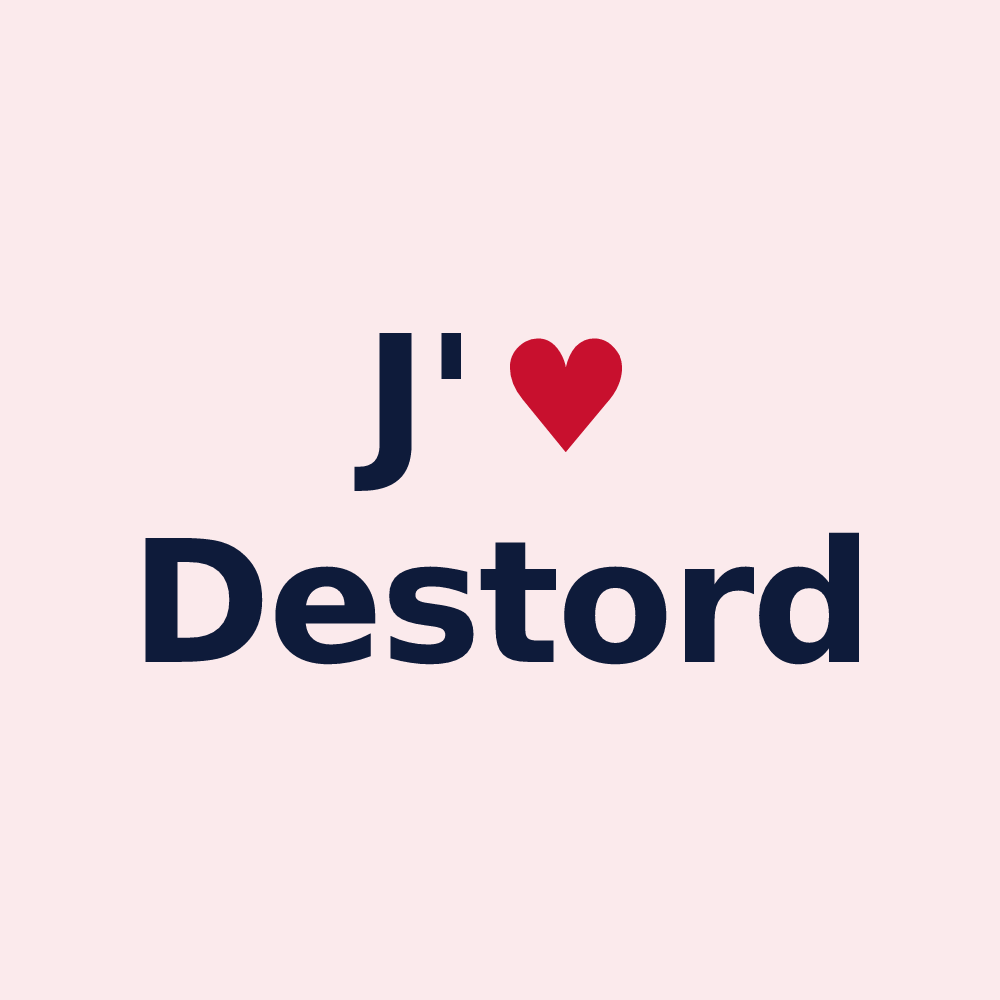 Magnet personnalisé Destord — design J'aime Destord