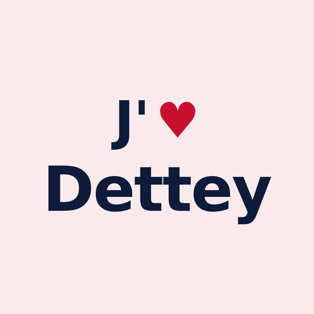 Magnet personnalisé Dettey — design J'aime Dettey