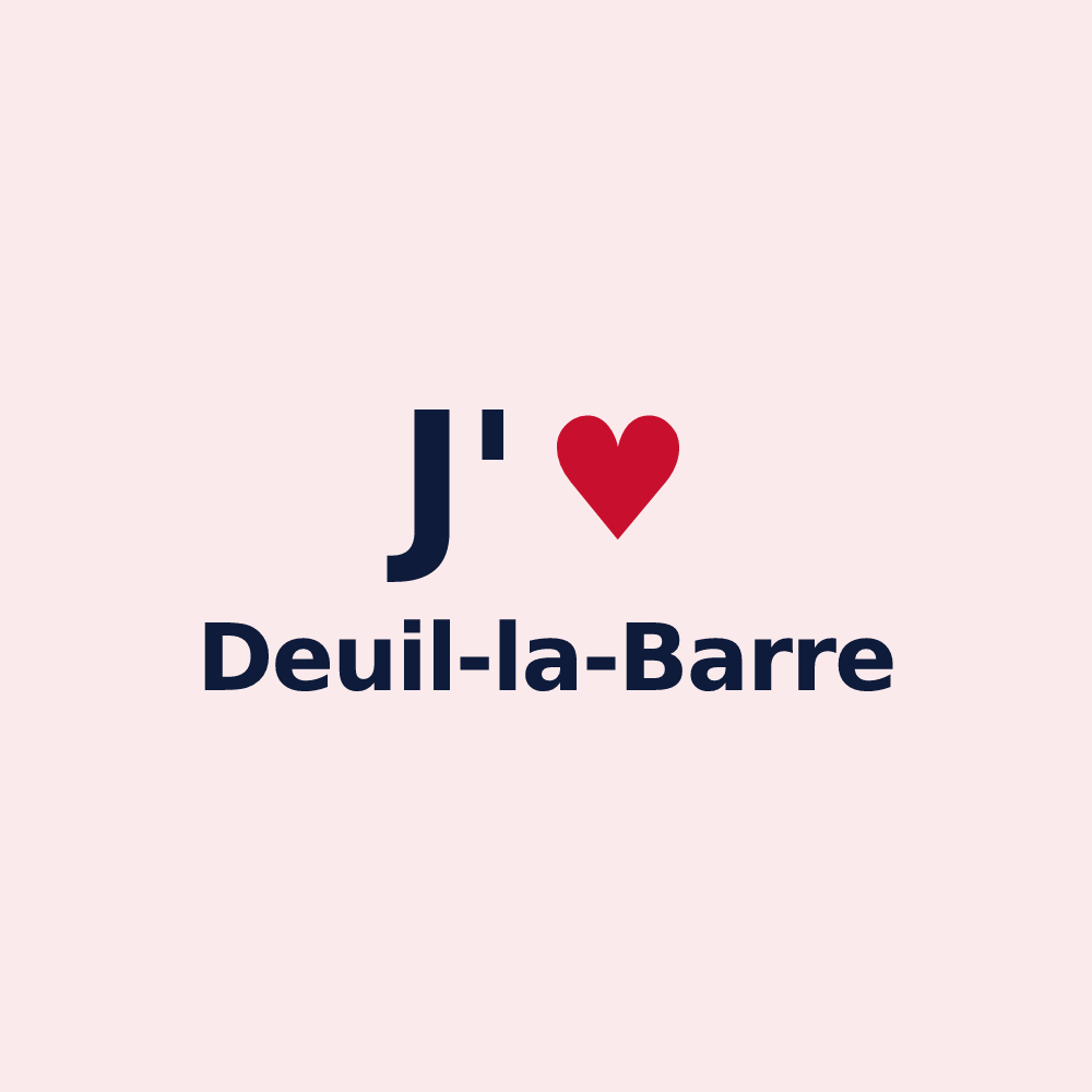 Magnet personnalisé Deuil-la-Barre — design J'aime Deuil-la-Barre