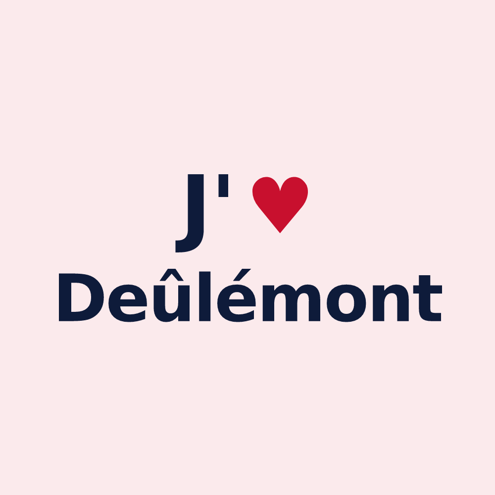 Magnet personnalisé Deûlémont — design J'aime Deûlémont