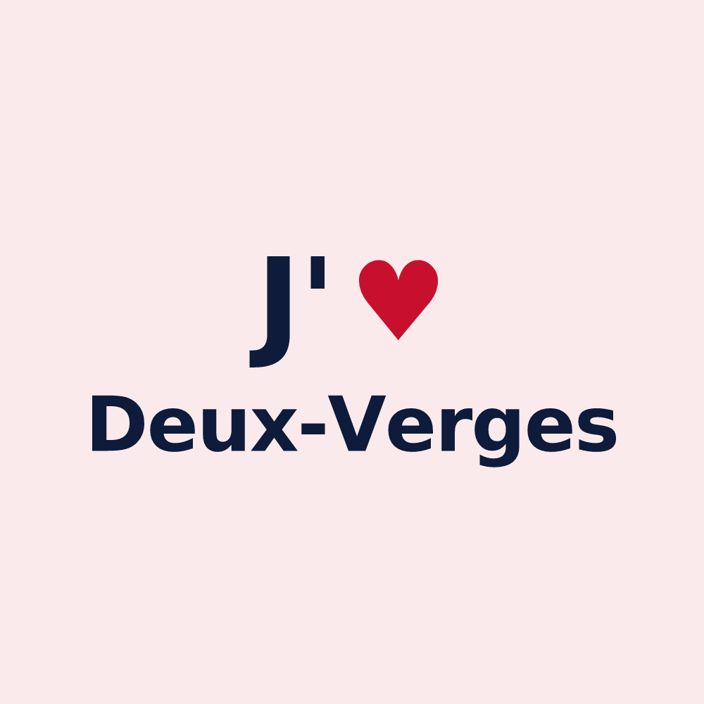 Magnet personnalisé Deux-Verges — design J'aime Deux-Verges