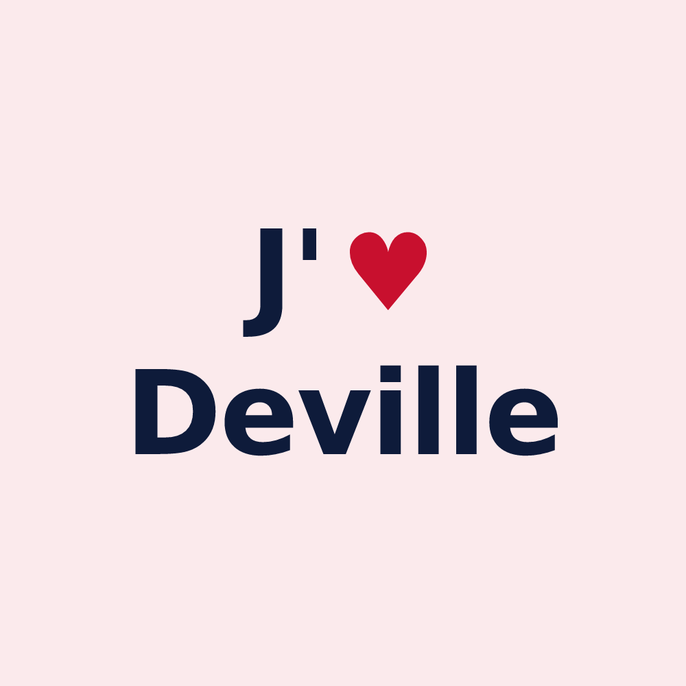 Magnet personnalisé Deville — design J'aime Deville