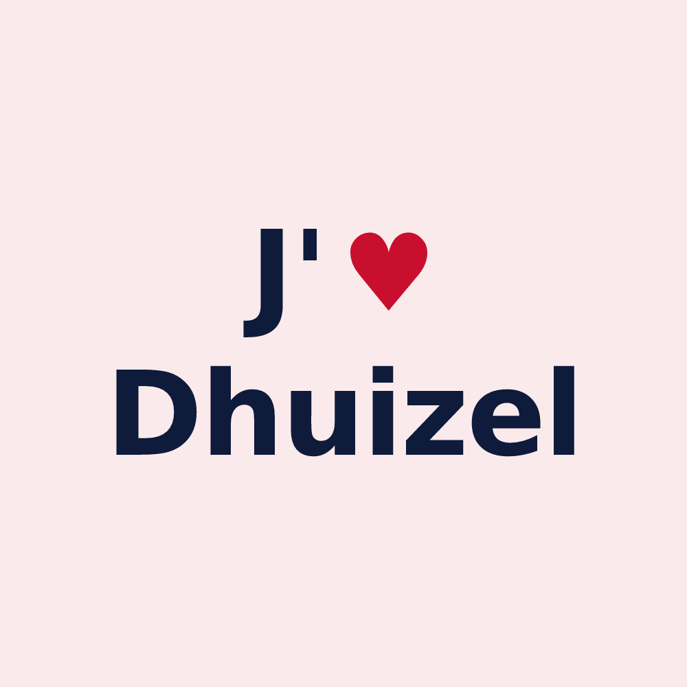 Magnet personnalisé Dhuizel — design J'aime Dhuizel