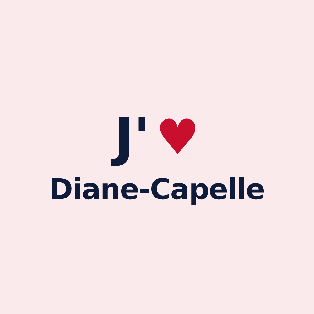 Magnet personnalisé Diane-Capelle — design J'aime Diane-Capelle