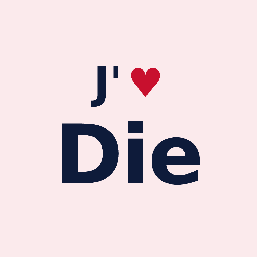 Magnet personnalisé Die — design J'aime Die