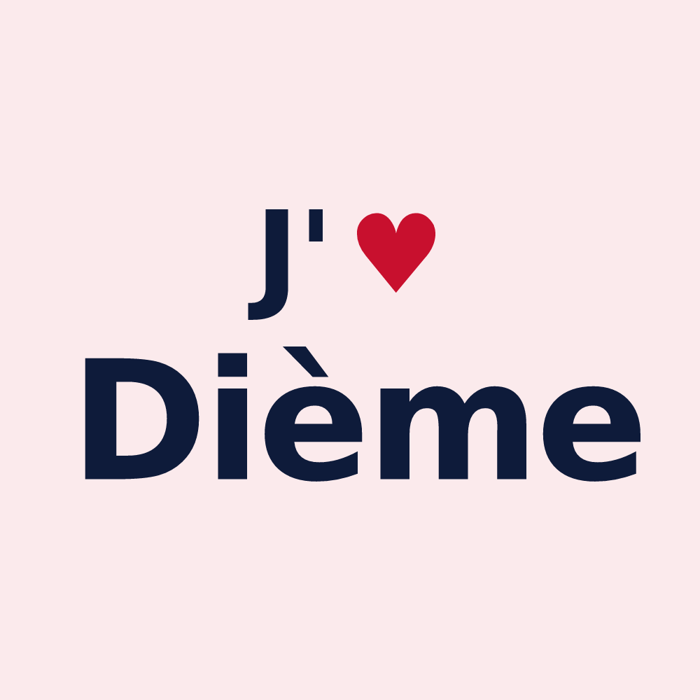 Magnet personnalisé Dième — design J'aime Dième